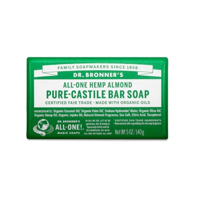 Dr Bronners Almond Pure Castile Soap Bar 140g